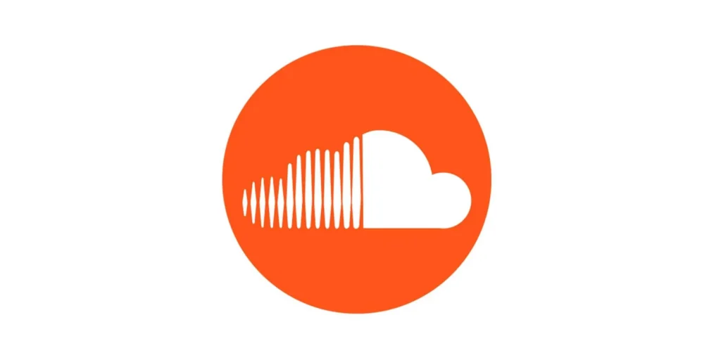 Cercle orange foncé avec un nuage blanc au milieu. La moitié gauche du nuage est dégradé avec les lignes oranges.